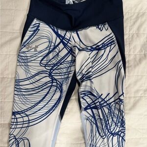 Under Armour Navy and White Patterned Leggings